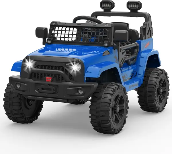 12V Kinder Elektroauto mit Federung & LED-Lichtern