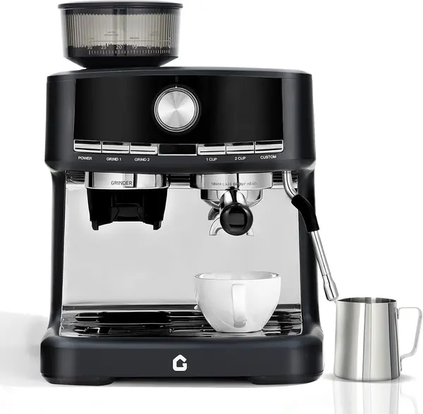 15-Bar Espressomaschine mit Edelstahlgehäuse…
