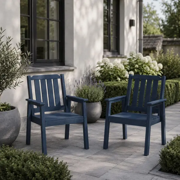 2er Set Gartenstühle, Outdoor HDPE Terrassenstühle…