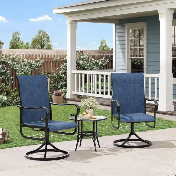 2er Set Patio Schaukelsessel Mit 360° Schwenkfunktion…