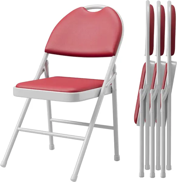 4er Set Klappstuhl Mit Polsterung, Kunstleder…