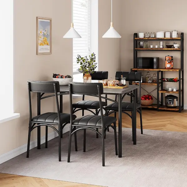 5-Teilige Essgruppe Für 4 Personen, Küchentisch Mit 4…