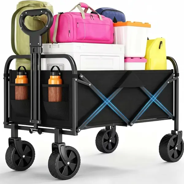 Bollerwagen Faltbar 220L, Klappwagen Bis 172 kg Traglast
