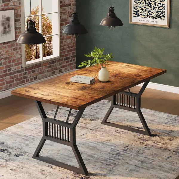 Esstisch rechteckig 180x75 cm, Holztischplatte mit…
