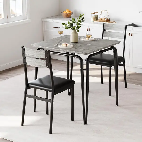 Esstisch Set Für 2, Quadratische 3-Teilige…