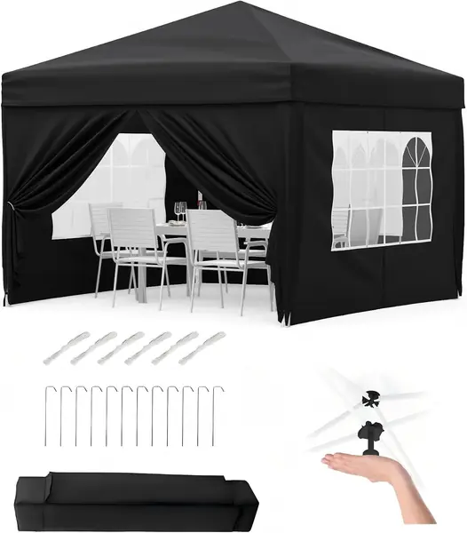 Faltpavillon Partyzelt 3x3M 150D Oxford Wasserdicht…