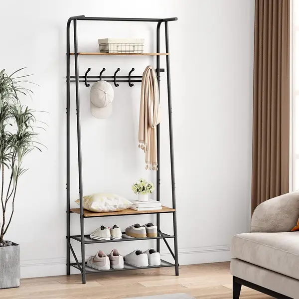 Flurgarderobe mit Bank und Schuhablage