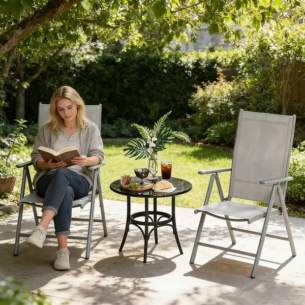 Gartenstühle 2er Set Gartenstuhl Hochlehner für den Garten