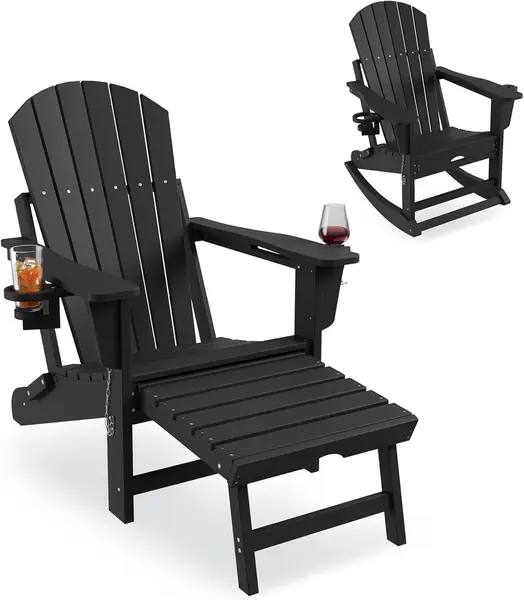 Klappbarer Adirondack Stuhl Mit Fußstütze & 2…