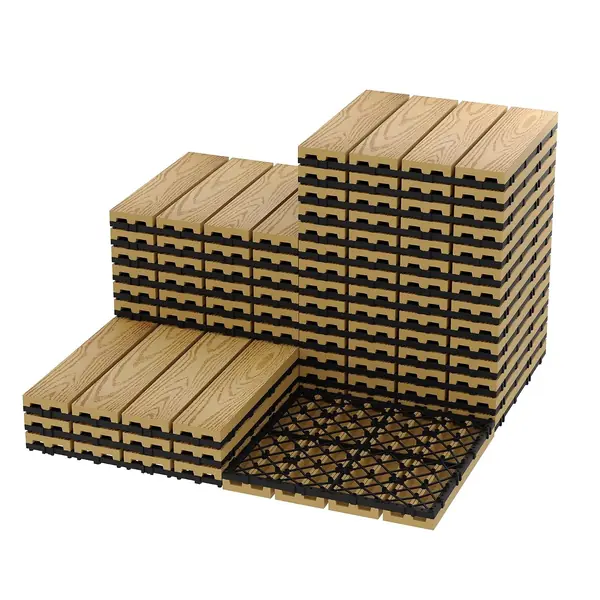 Wetterfeste Verbundholz Terrassenfliesen 30x30cm
