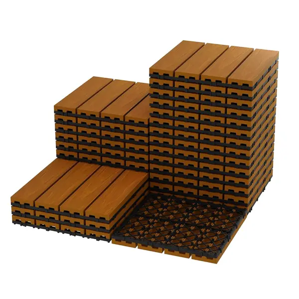 WPC Holzfliesen 30x30cm Holzoptik Fliesen Wetterfest…